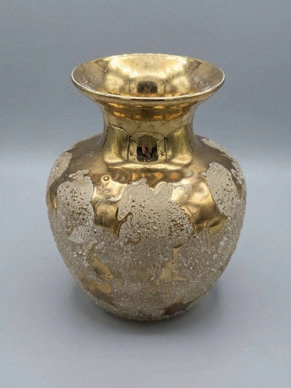 Luster Gold Textured Ceramic Vase - Home Accents